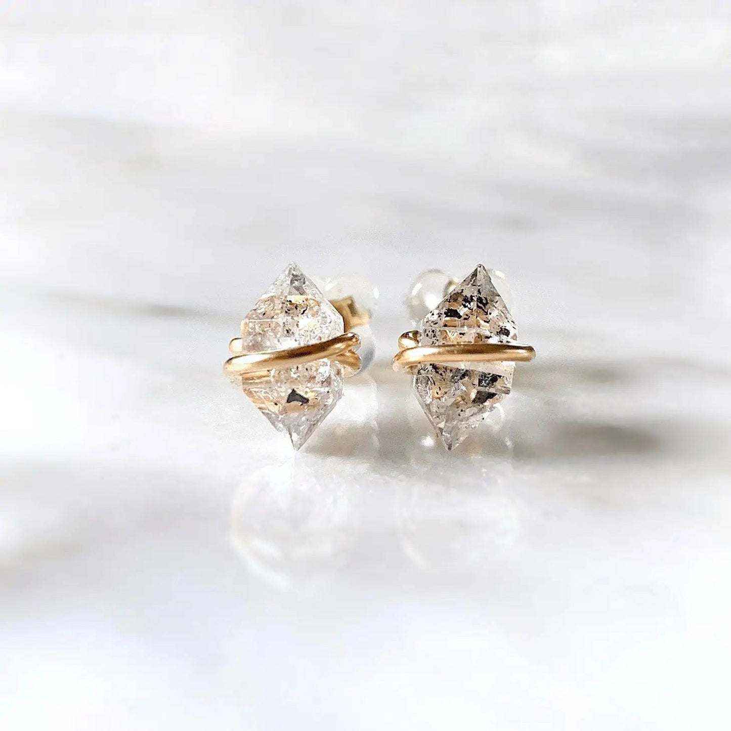 Raw Stone Stud Earrings