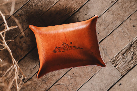 Leather tray - Mountain