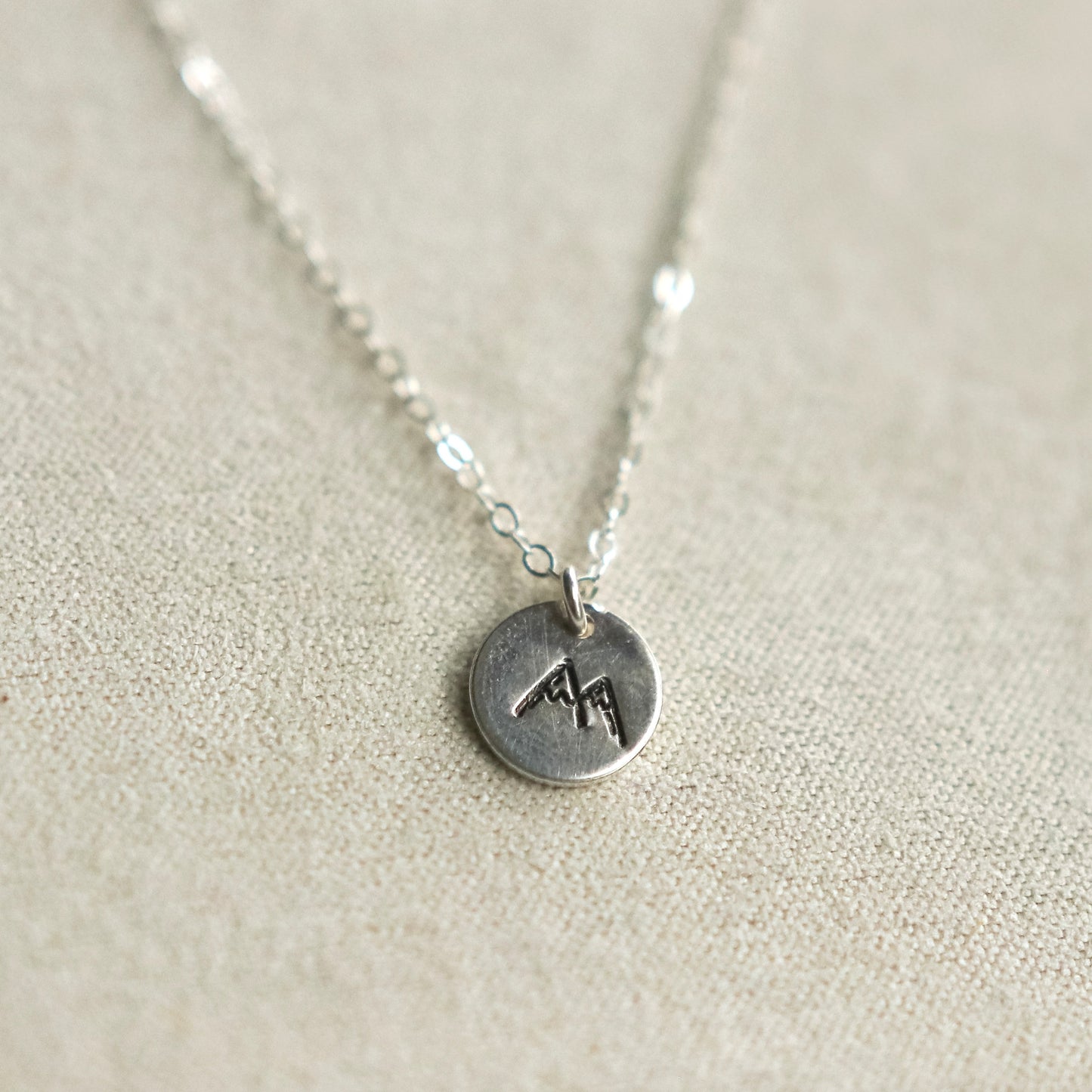 Tiny Mountain Charm Necklace