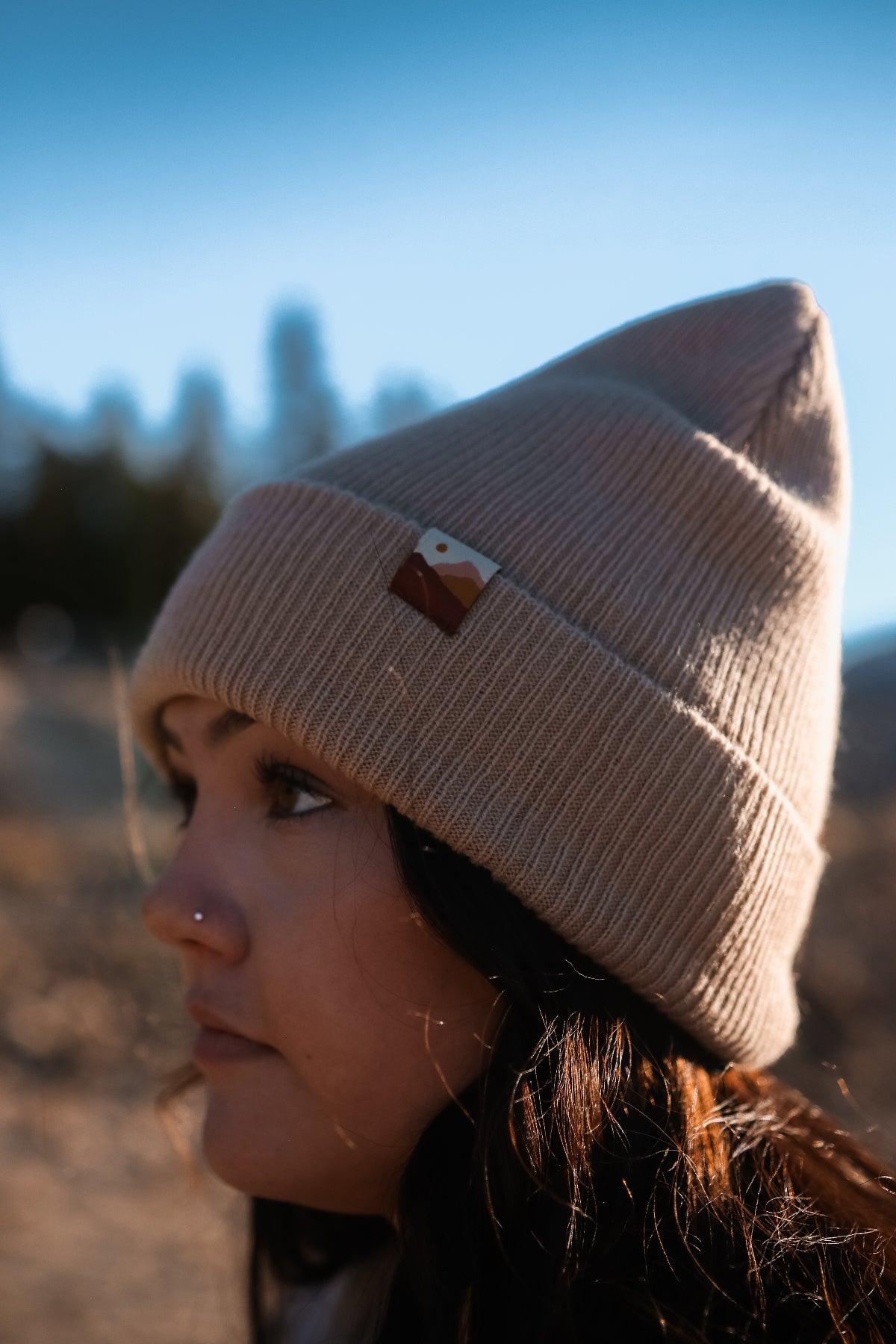 Merino Wool Mountain Beanie - Tan
