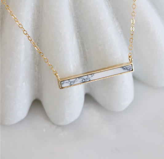 Turquoise Bar Necklace