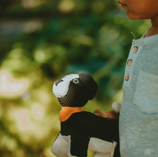 Sheep Dog Plush - Black and White