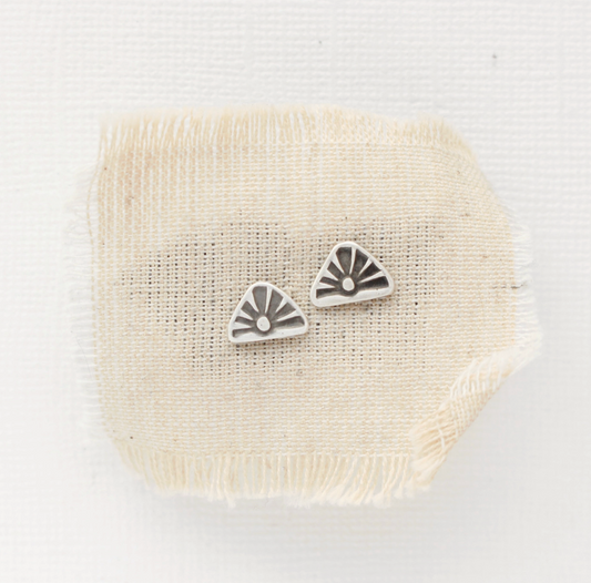 Stamped Sterling Stud Earrings