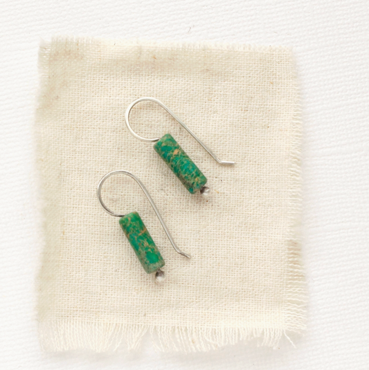 Sydney Green Jasper Lobe Hugger Earrings