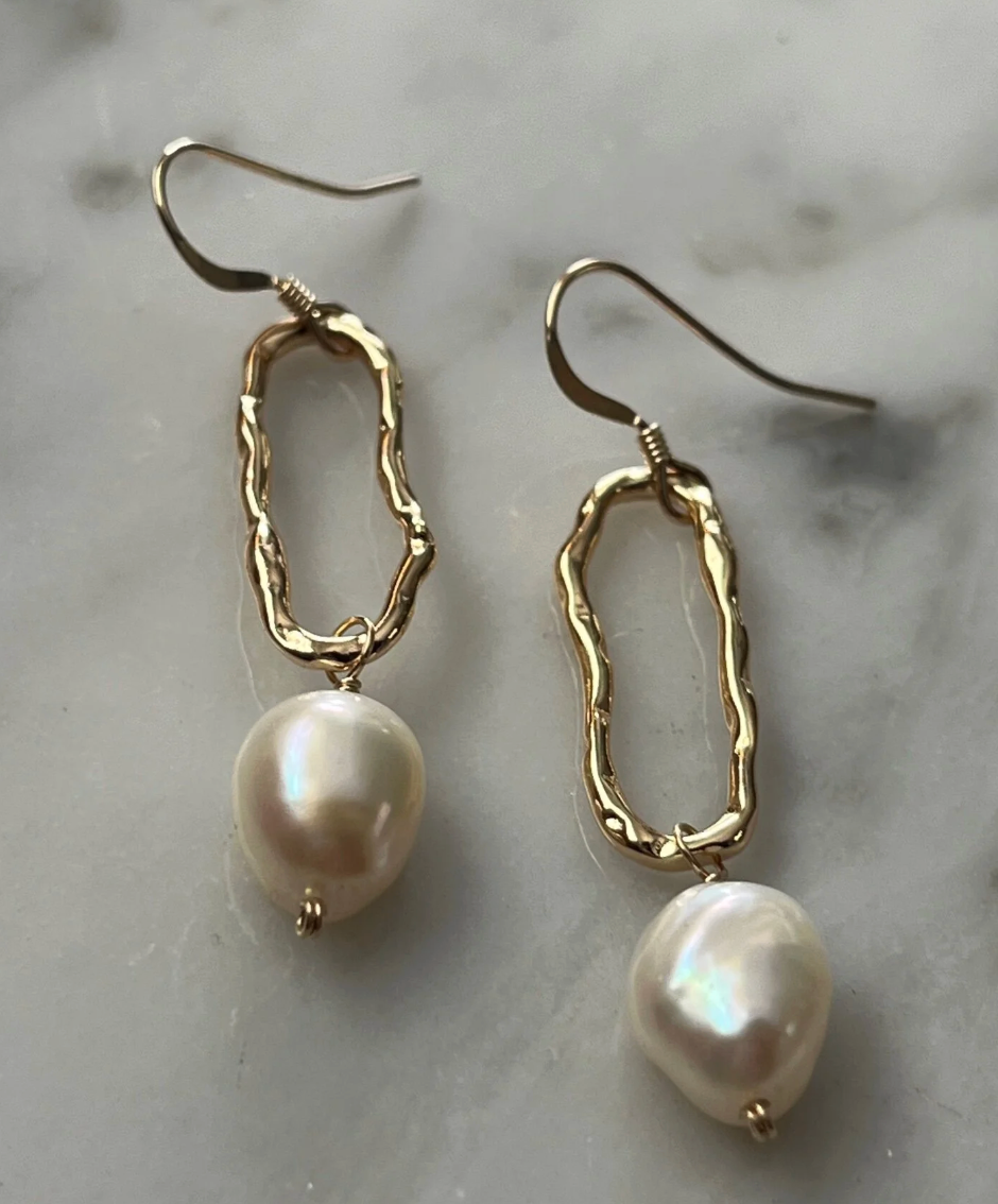 Wabisabi Pearl Dangle Earrings