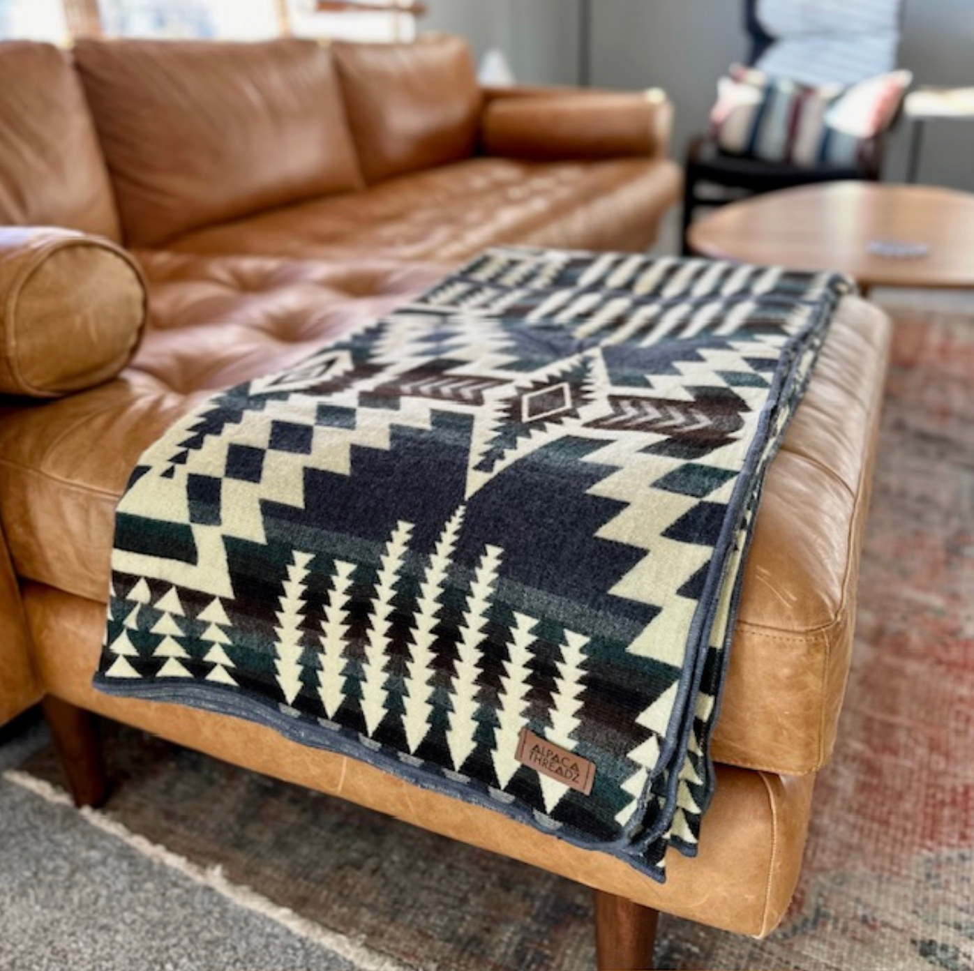 Alpaca Wool Blanket - Forest (Queen-sized)