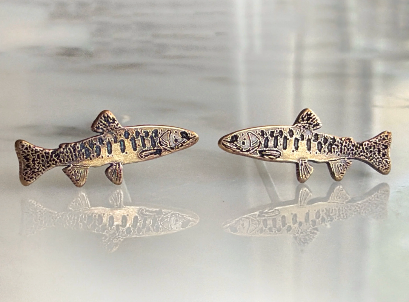 Brass Fish Studs
