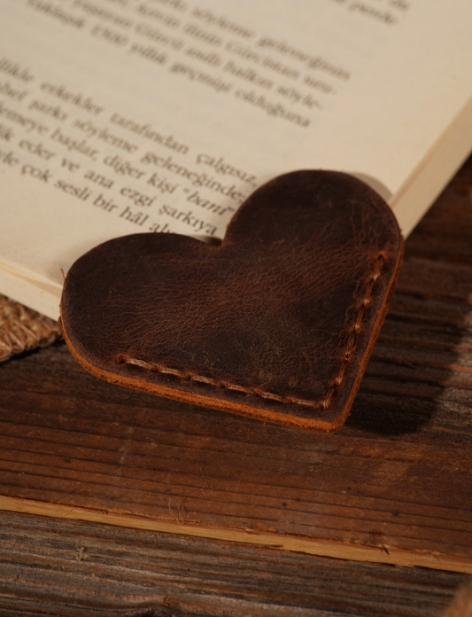 Leather Heart Bookmark