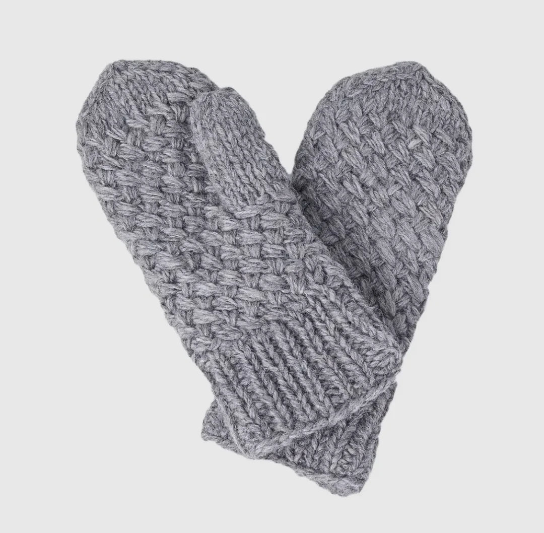 Knit Mittens Fleece Lined