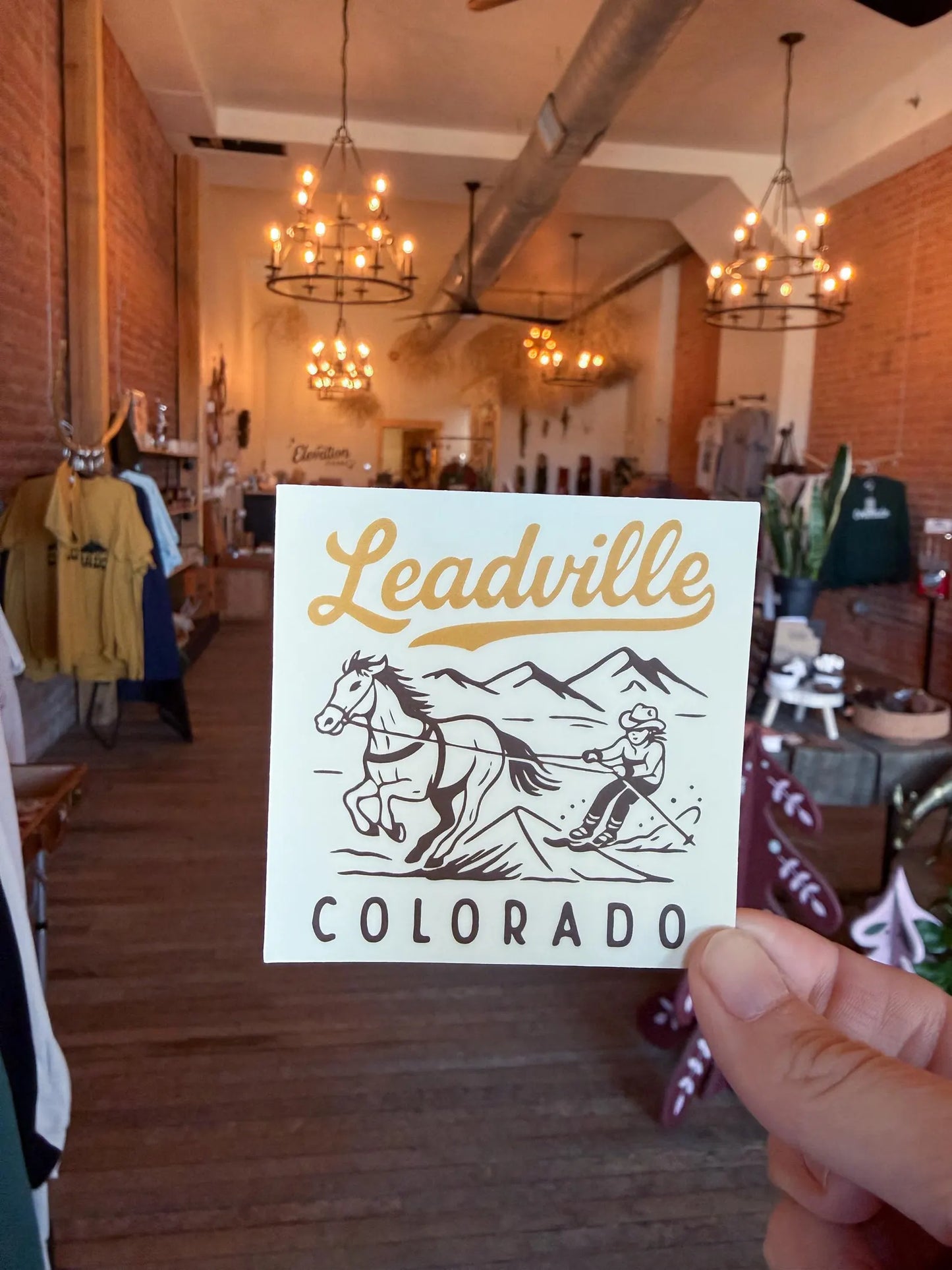Ski Joring Leadville Vinyl Sticker
