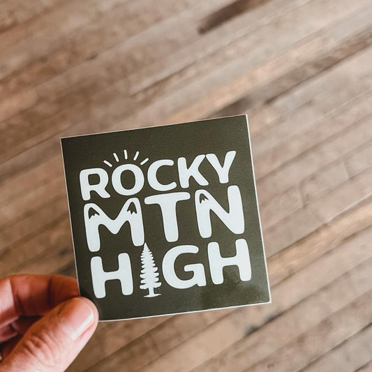 Green Rocky Mountain High Sticker