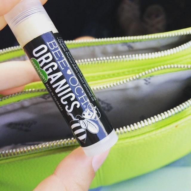 all-natural organic Lip balm package with peppermint and orange scent