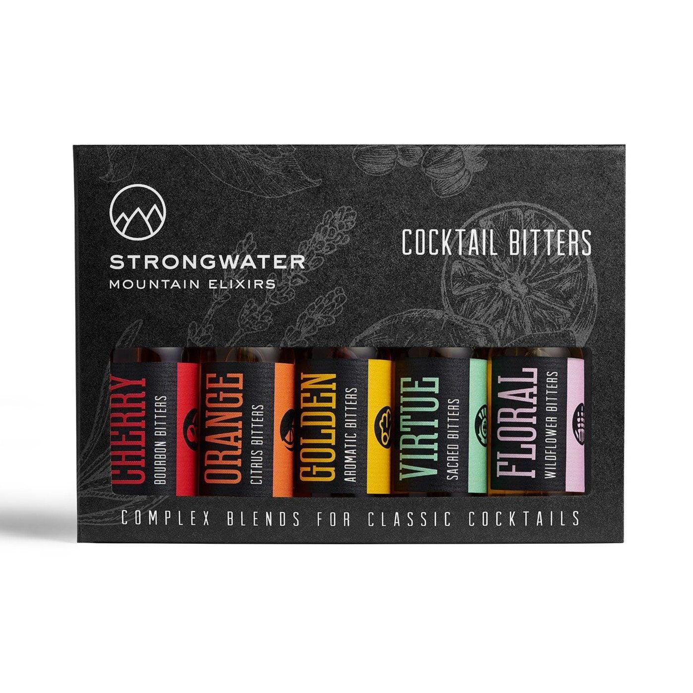 Cocktail Bitters. Cherry, Orange, Golden, Virtue, Floral