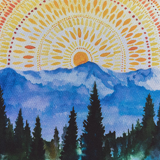 Mountain Sunrise Greeting Card
