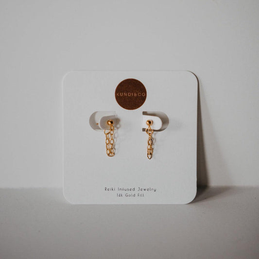 Chainlink hoop earrings