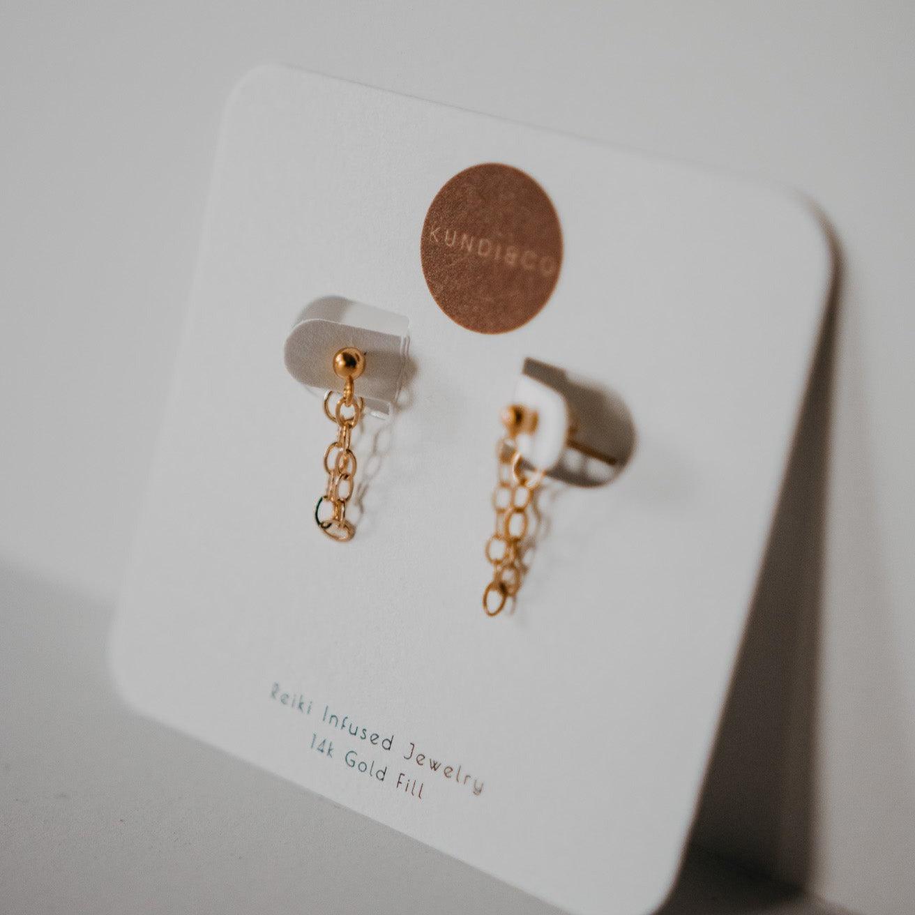 Chainlink hoop earrings