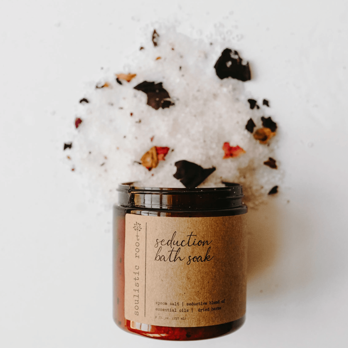 seduction bath soak with dried botanicals