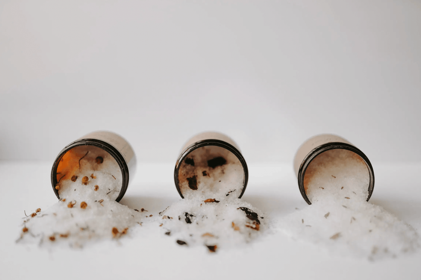 bath soak salts with dried botanicals