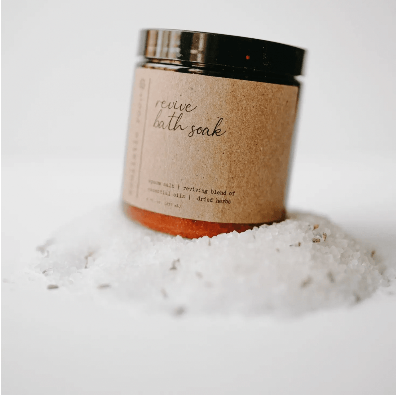 revive bath soak salts with dried botanicals