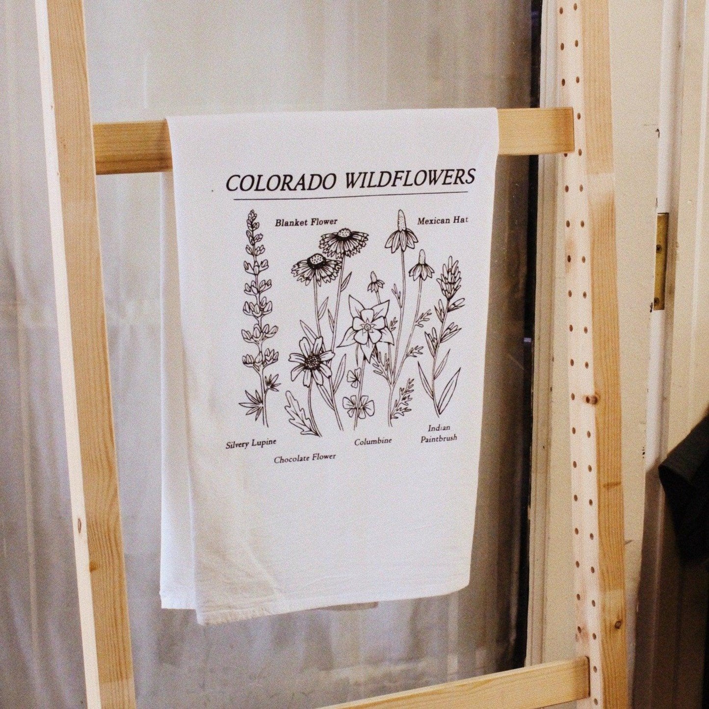tea towel colorado wildflowers