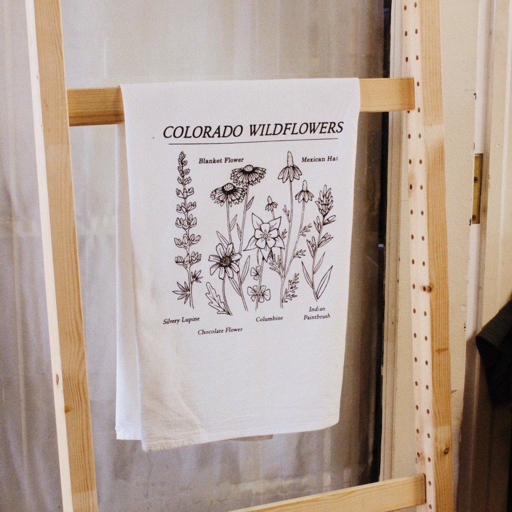 tea towel colorado wildflowers