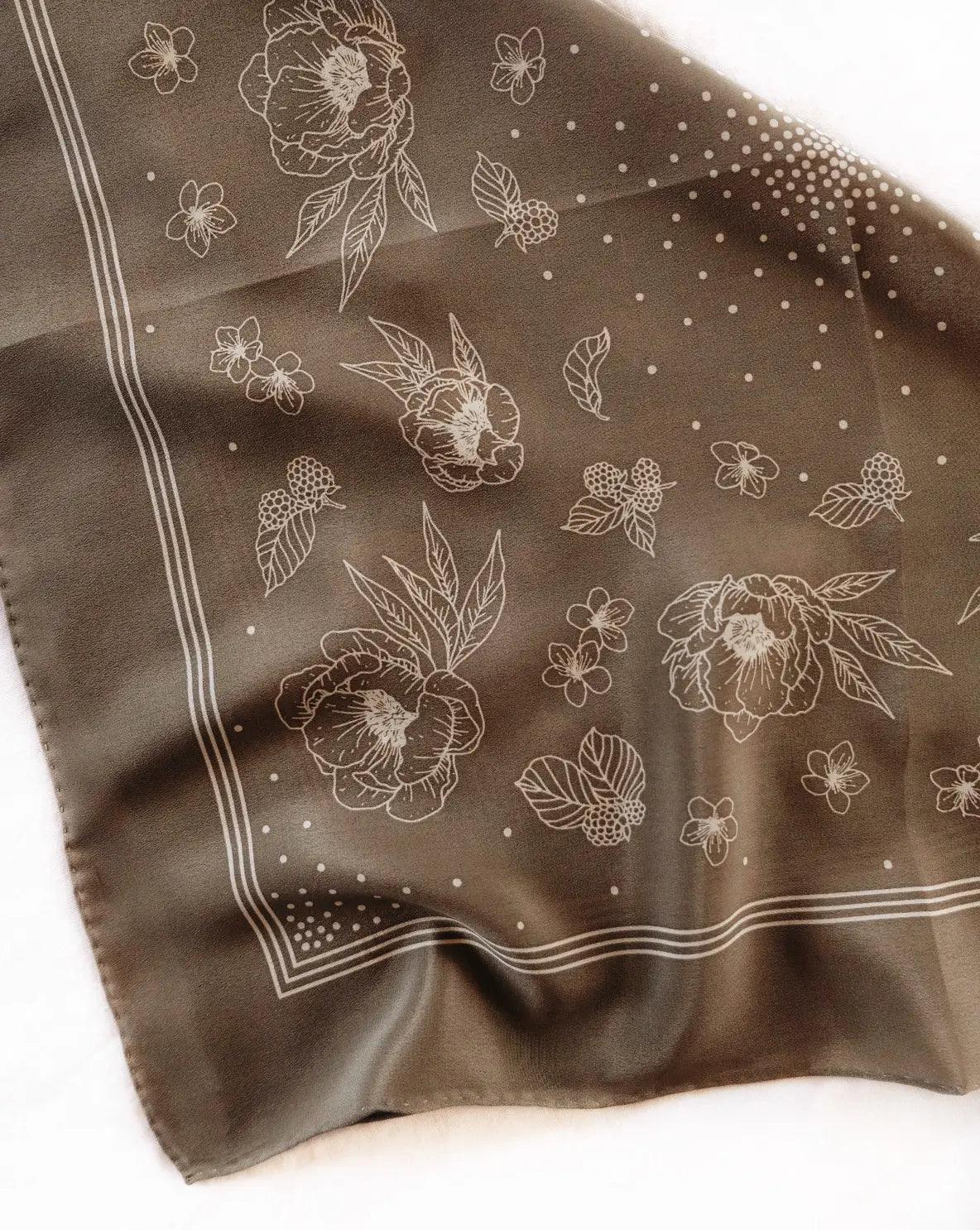 Silk Bandana - Floral