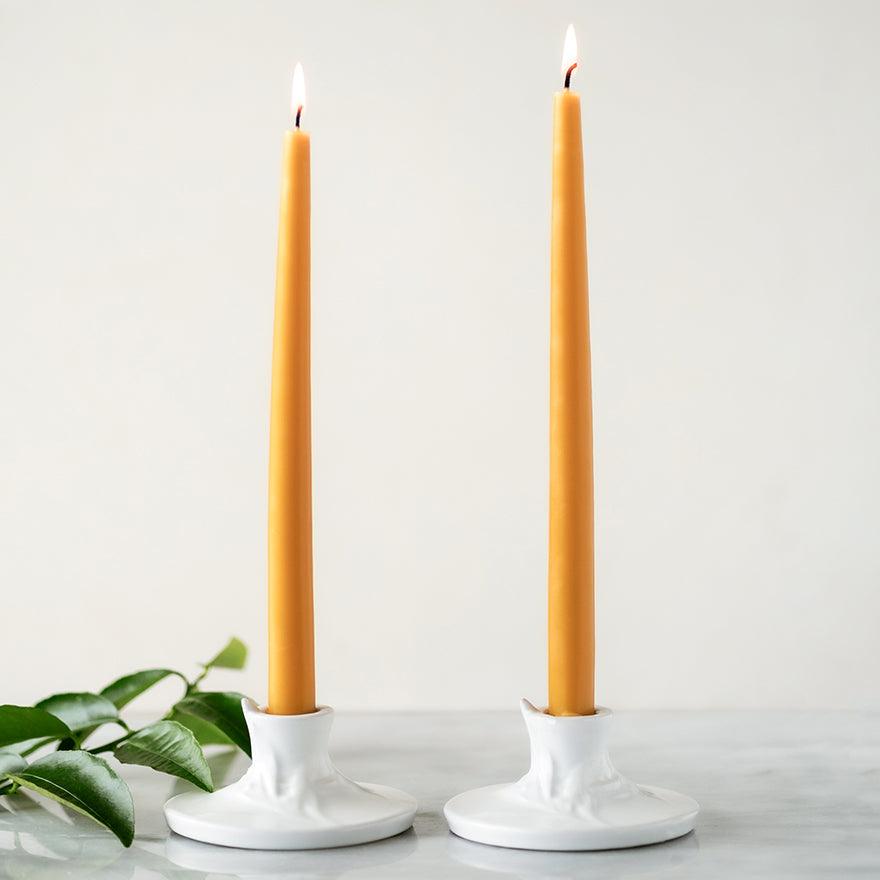 beeswax taper candles