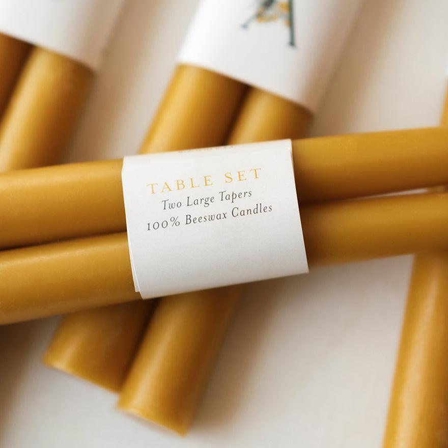 beeswax taper candles