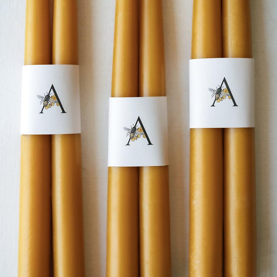 beeswax taper candles