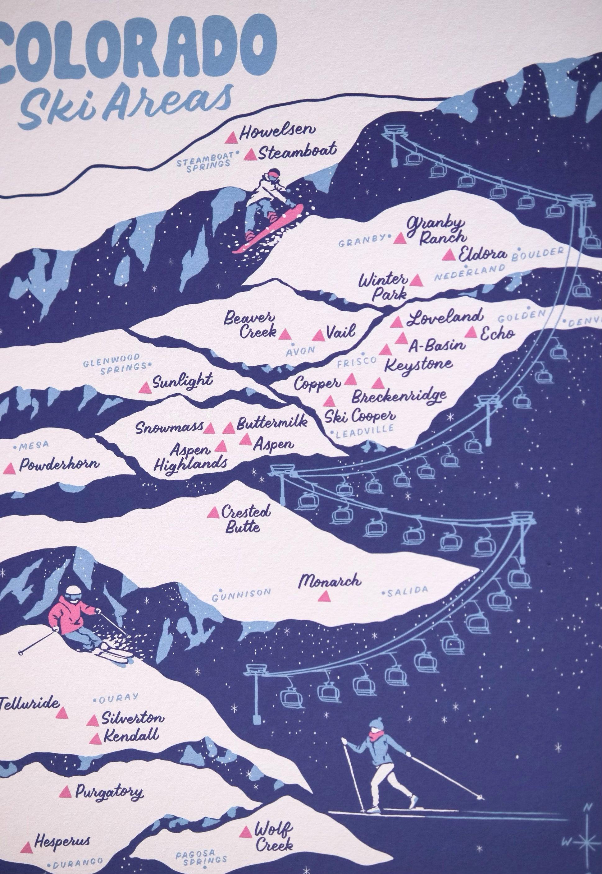 Colorado ski map