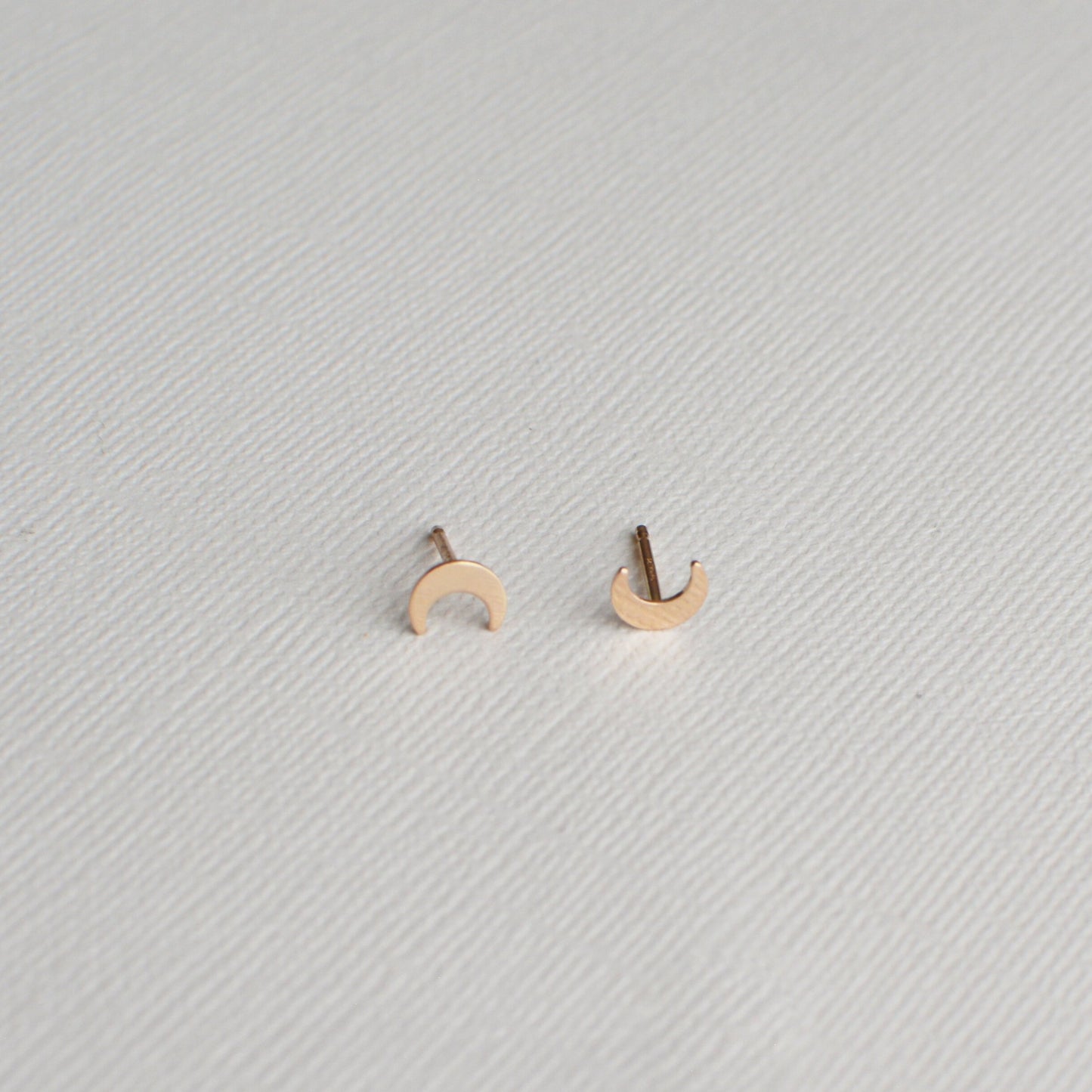 crescent moon stud earrings
