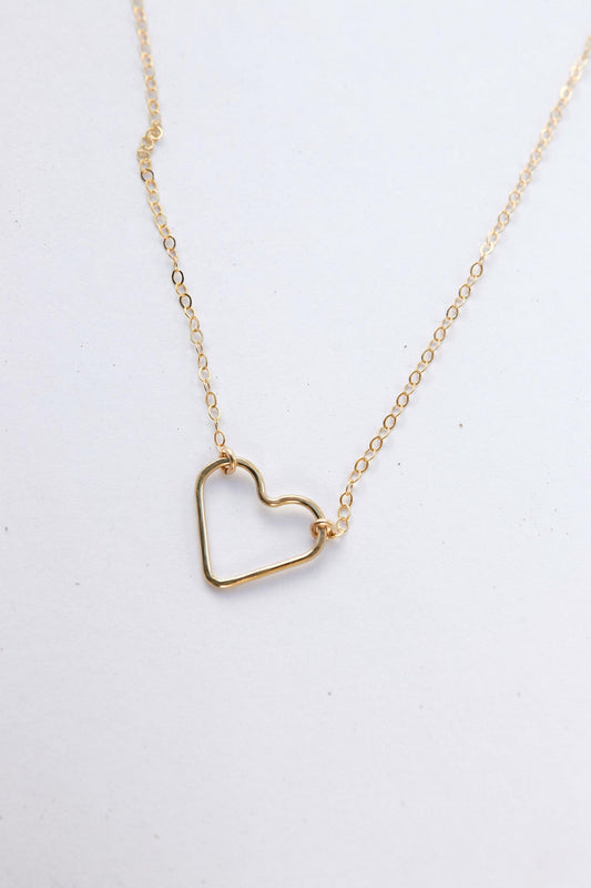 gold heart necklace