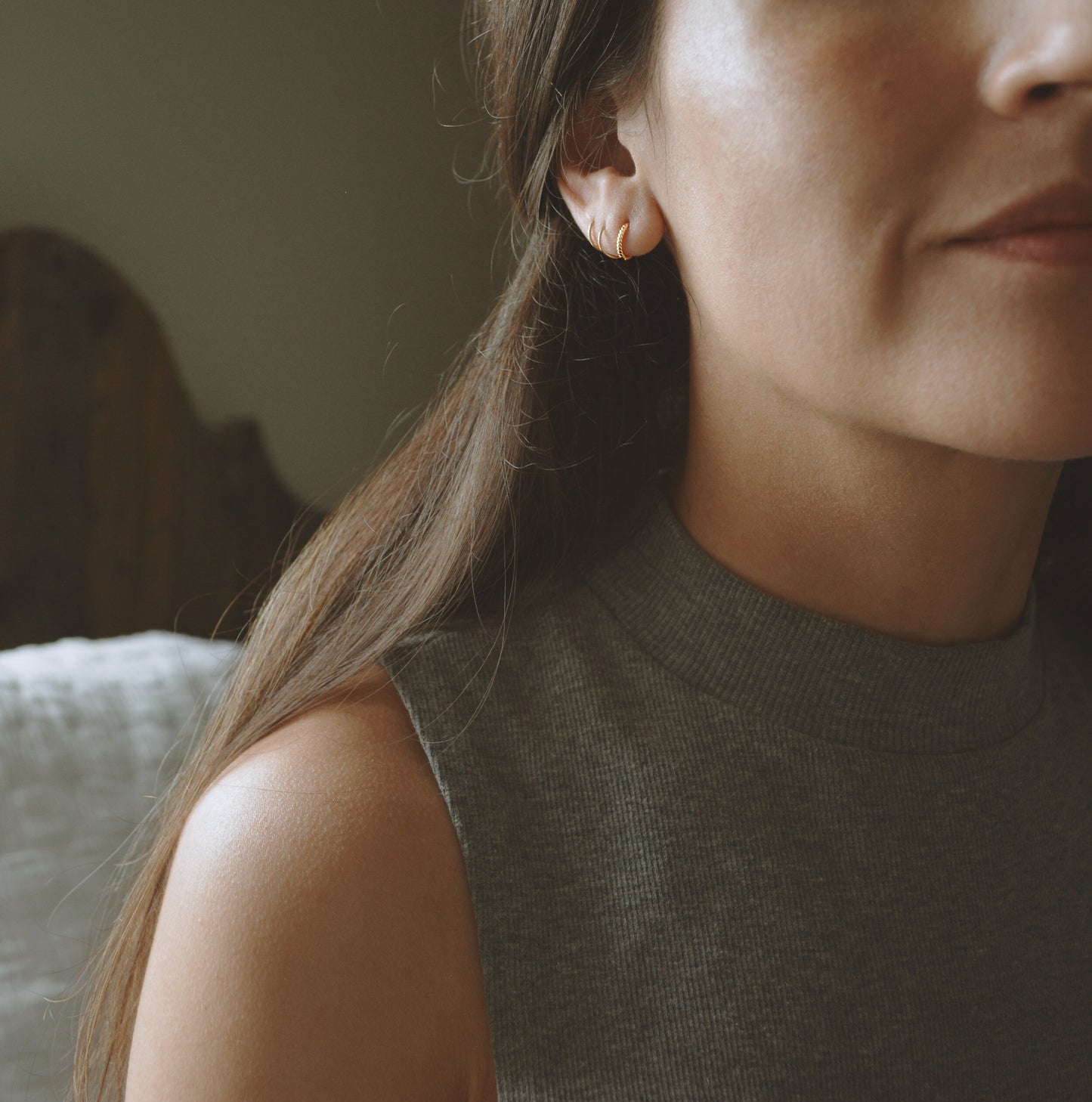 huggie hoops earrings
