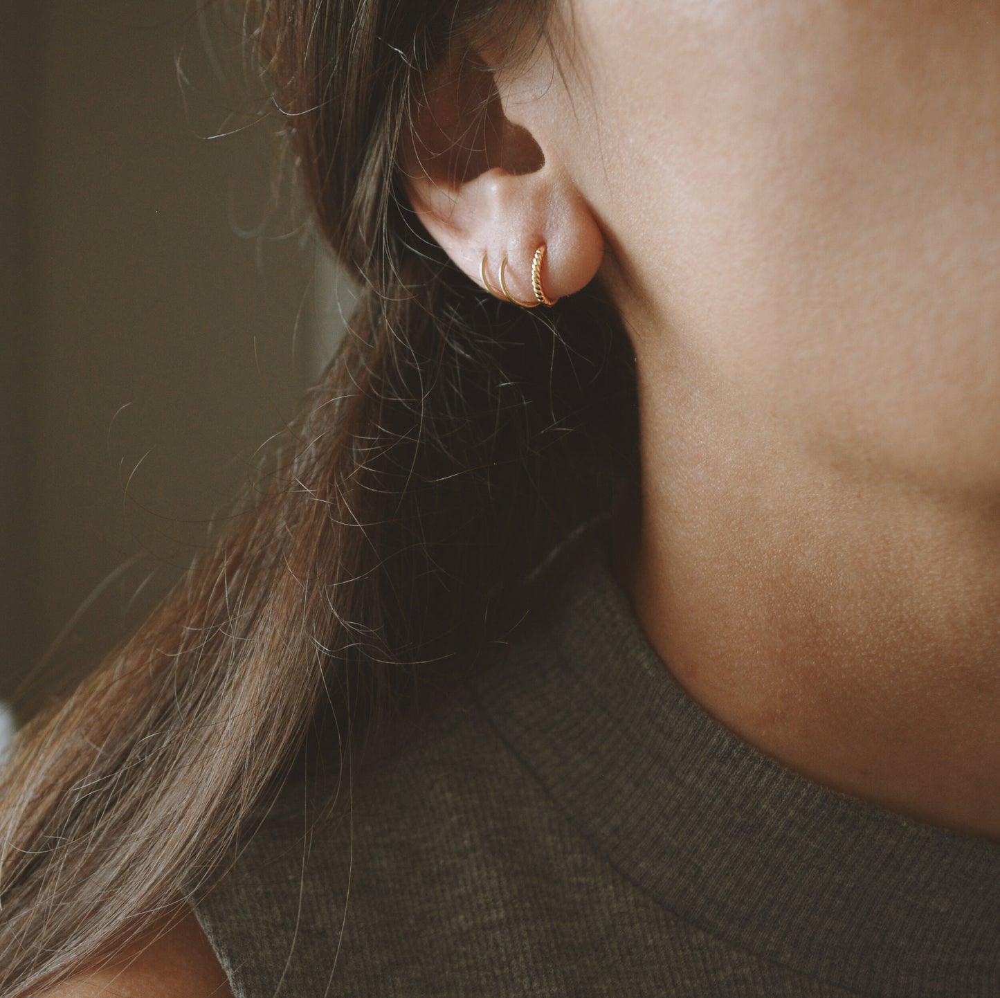 huggie hoops earrings