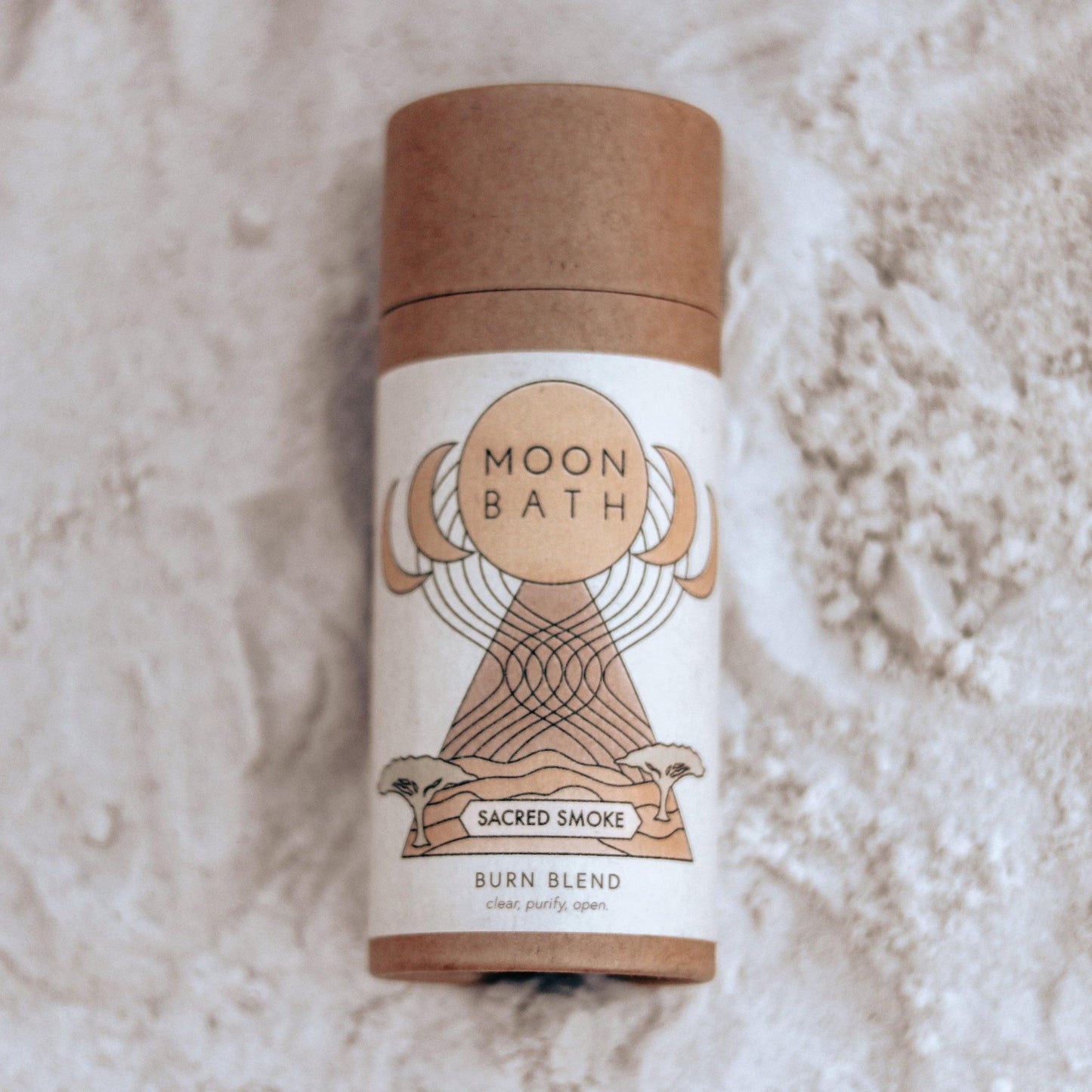 Sacred smoke burn blend sage and charcoal incense with sustainable paper packaging