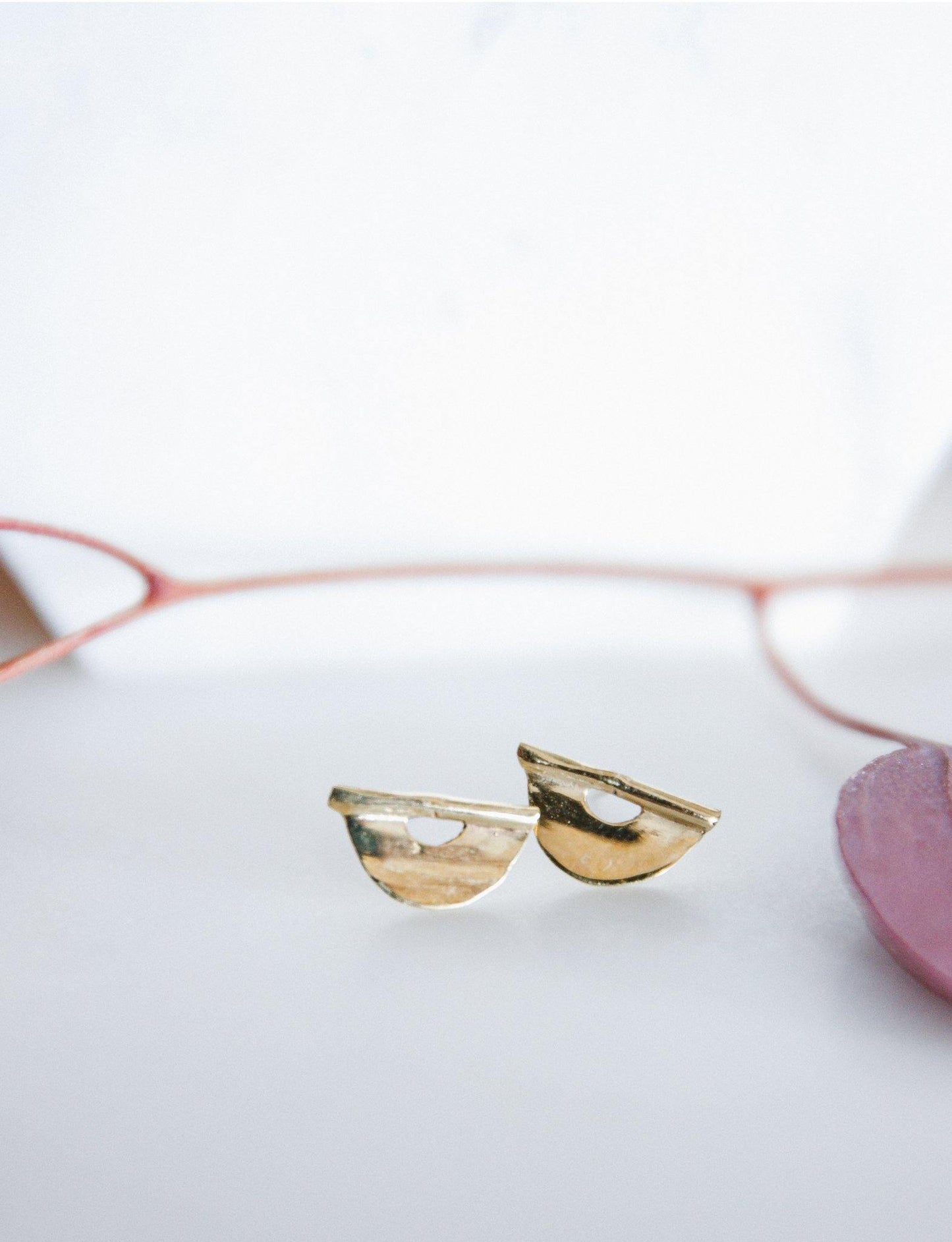 Brass or Sterling Silver stud earrings