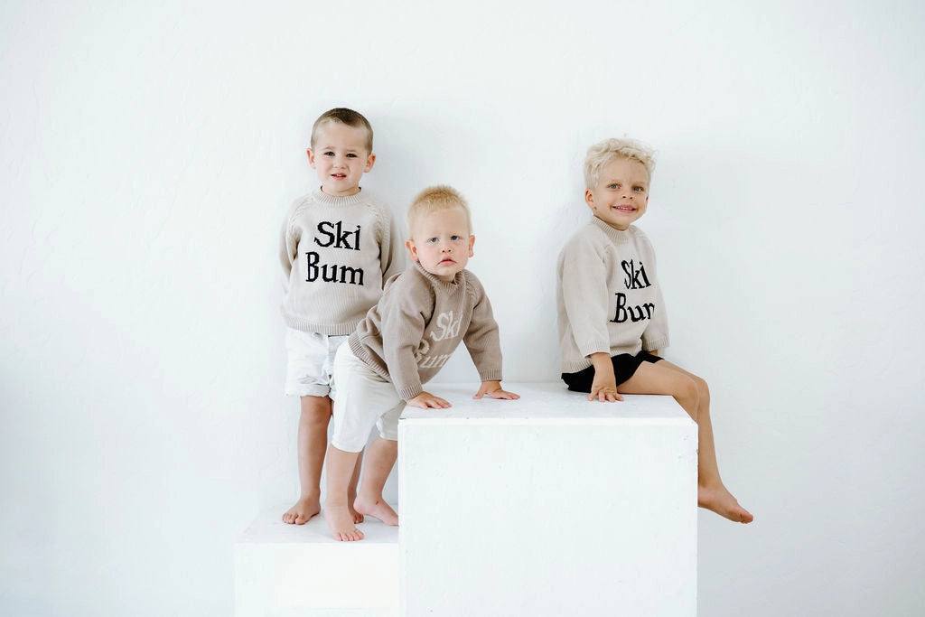 Oatmeal Ski Bum Kids Sweater