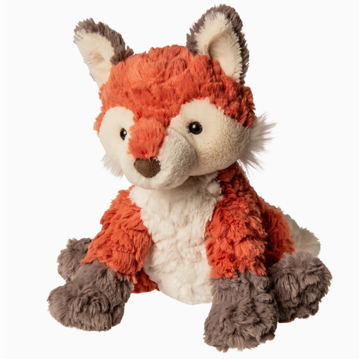 Plush fox toy on a white background