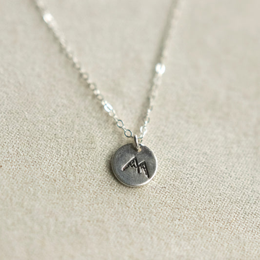 Tiny Mountain Charm Necklace