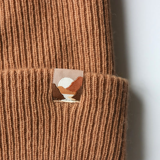 Merino Wool Mountain Beanie - Camel