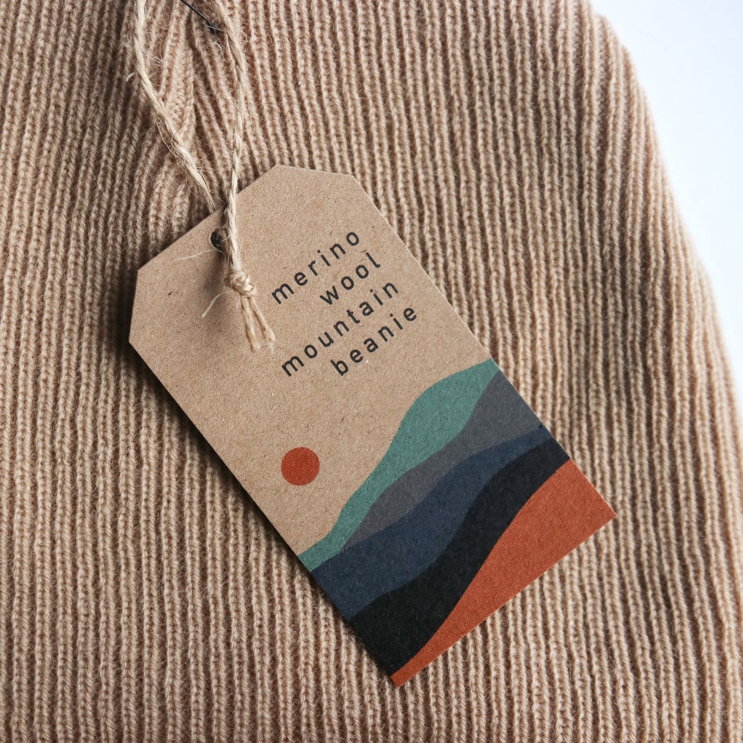 Merino Wool Mountain Beanie - Tan