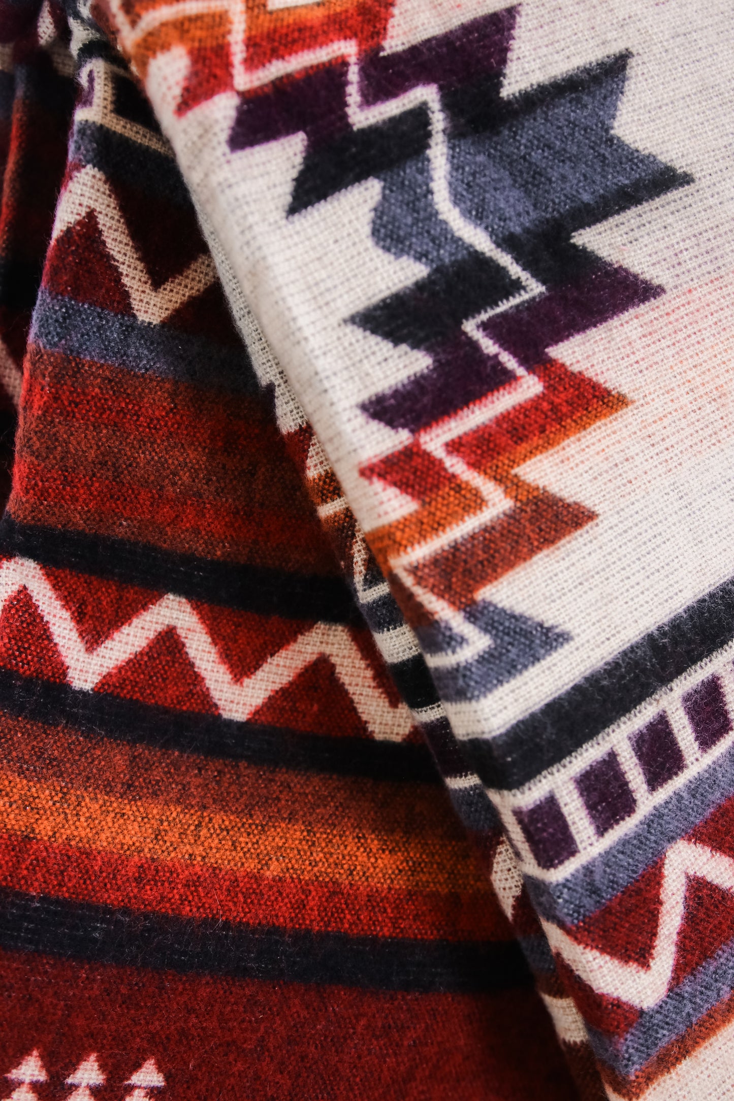 Alpaca Wool Blanket - Wildfire - Queen Sized