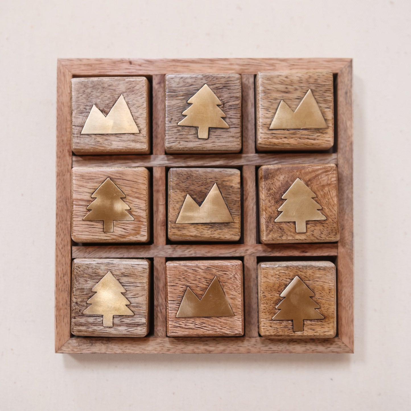 Mountain vs. Trees Tic-Tac-Toe Coffee Table Game