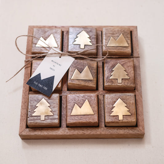 Mountain vs. Trees Tic-Tac-Toe Coffee Table Game