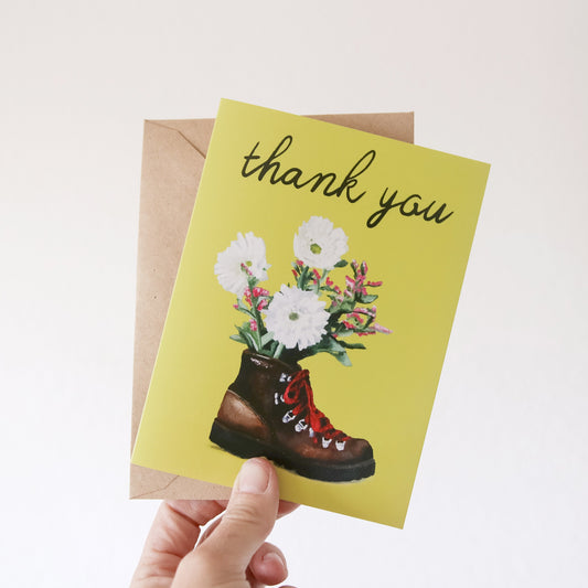 Thank You Card - Hiking Boot