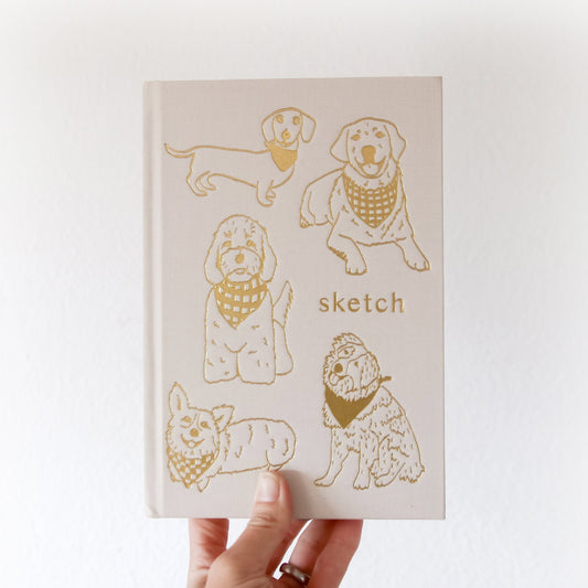 Gold Foil Dog Sketchbook