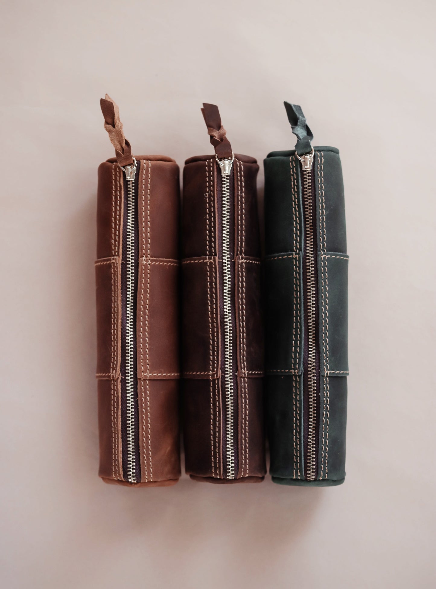 Premium Leather Pencil Case – Handmade Travel Pouch