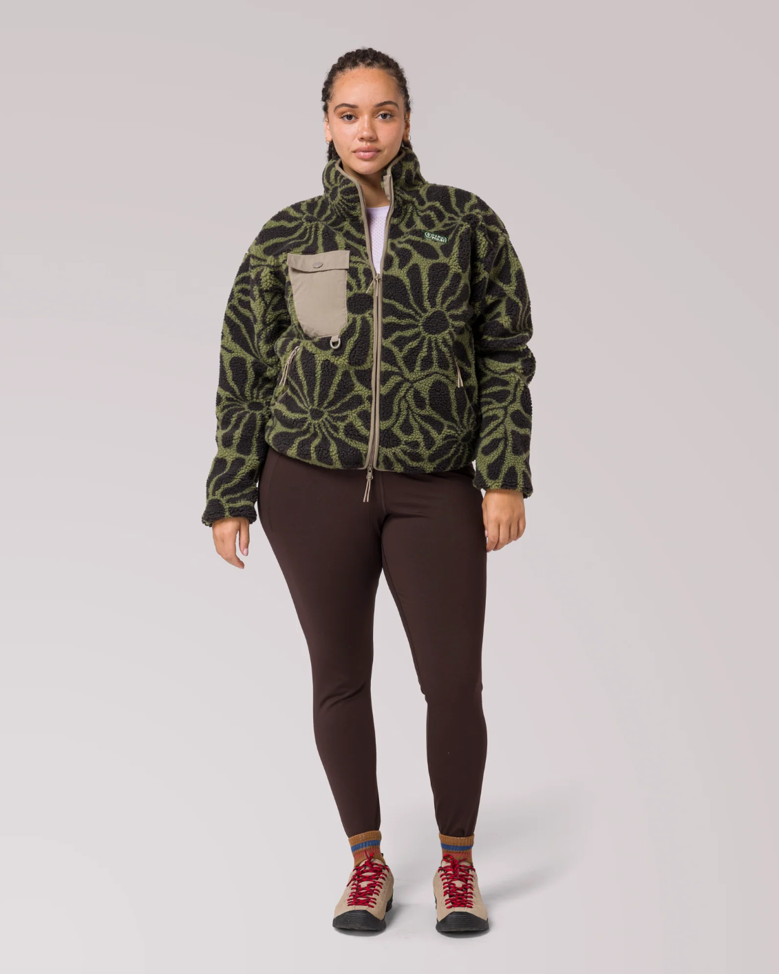 Wildflowers Full Zip High Pile Fleece