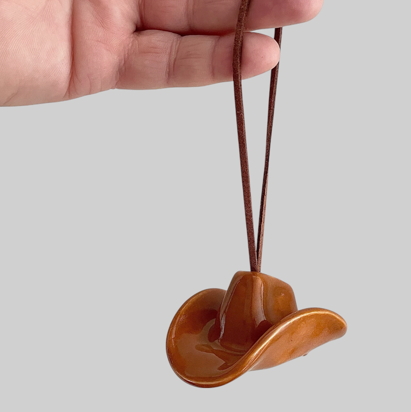 Ceramic Cowboy Hat Ornament