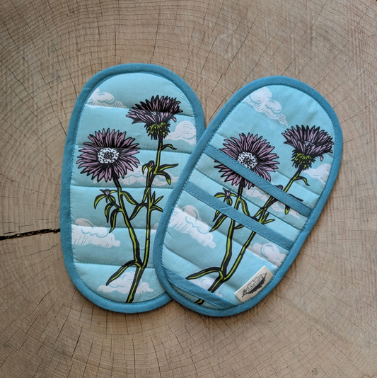 Insulated Pot Holder Hot Pad | Aster Flower